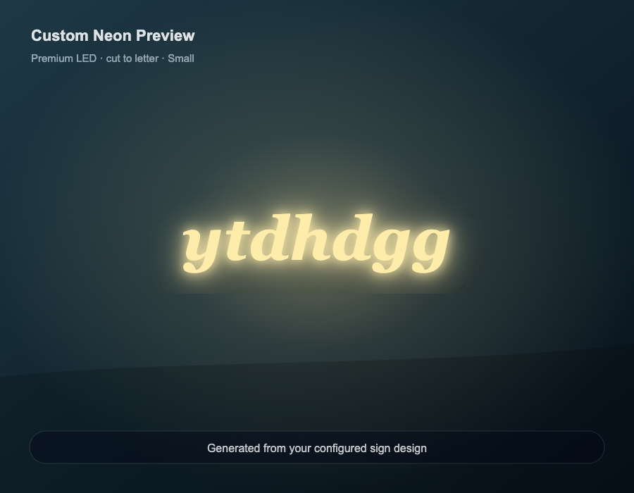 Custom Neon: ytdhdgg preview