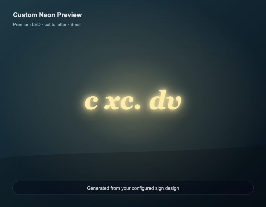 Custom Neon: c xc. dv preview